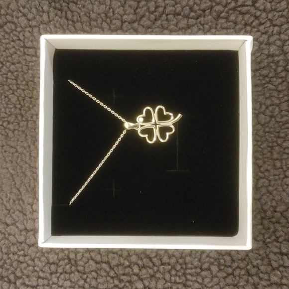 My Store Jewelry - 925 Sterling Silver Four Leaf Clover Necklace